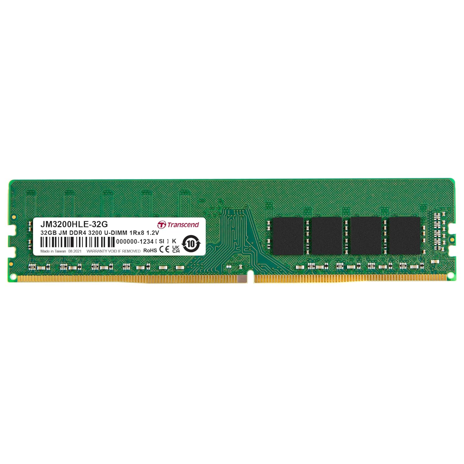 Transcend JetRam Memory DDR4 3200MHz U-DIMM Desktop RAM | 2Rx8, CL22, 1.2V | 16GB, 32GB Transcend JetRam Memory DDR4 3200MHz U-DIMM Desktop RAM | 2Rx8, CL22, 1.2V | 16GB, 32GB